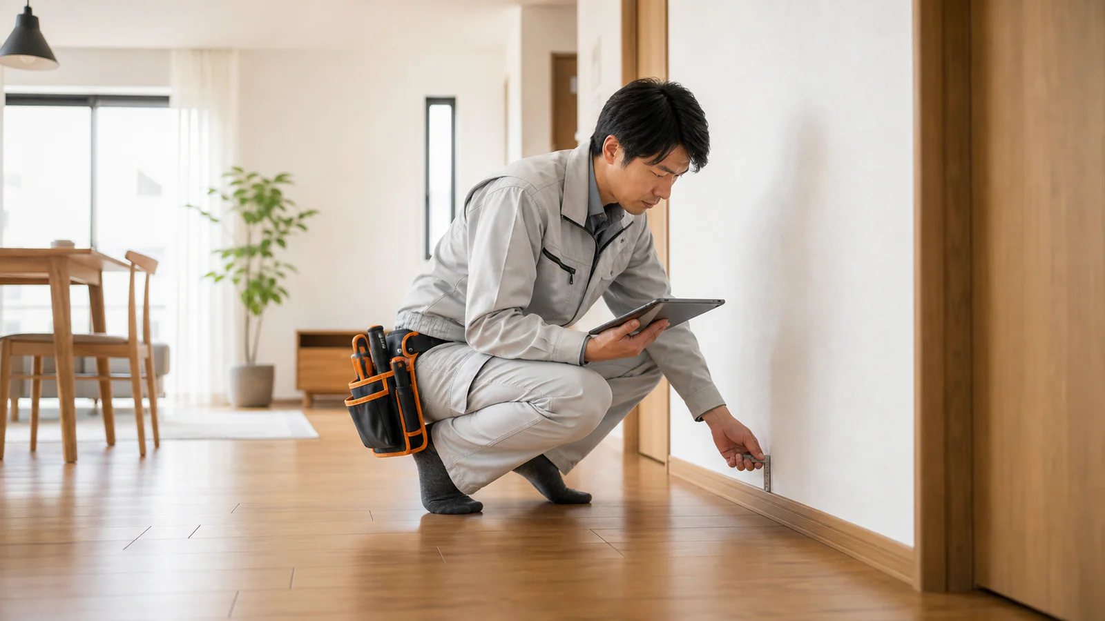 クロスとフローリング修繕の施工イメージ